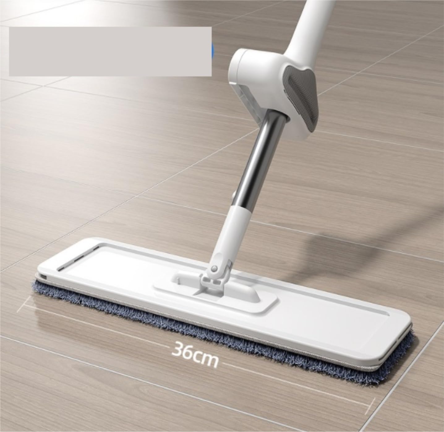 Fregona Mopa Fregona De Corte Plano Exprimible con Manos Libres para Lavar Pisos De Cocina Y Hogar, Limpieza con Cabezal De Fregona De 3 Piezas Fregona para Limpieza(36cm)