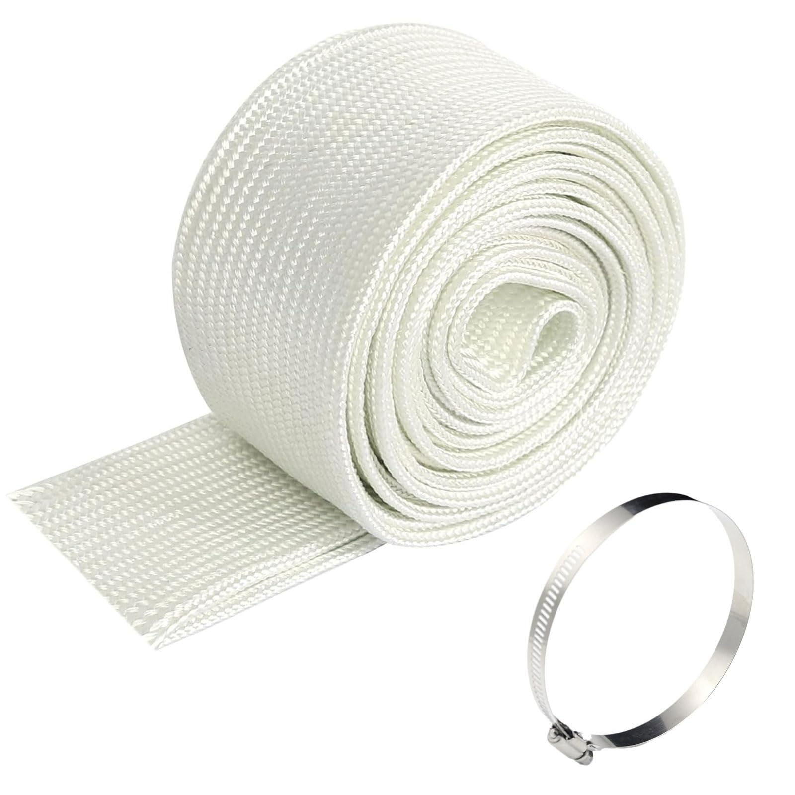 Tubo Di Scarico In Titanio 1,3 M X 25 Mm – Isolato In Fibra Di Vetro Alta Temperatura Per Generatori E Riscaldamento Aria