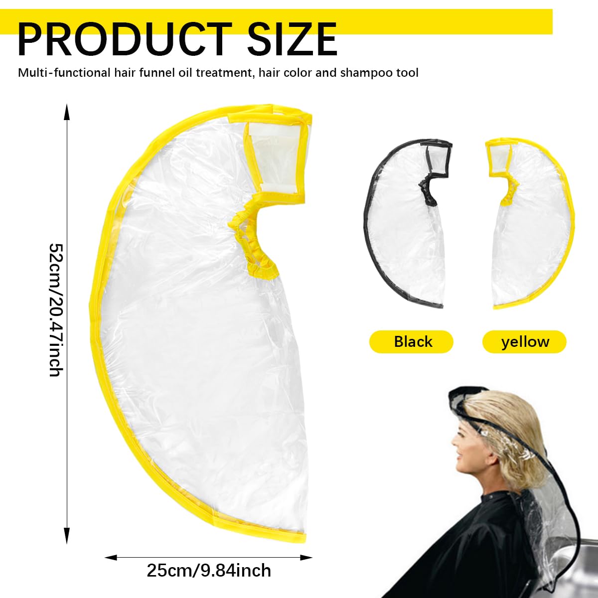 2 Pcs Hair Funnel for Upright Shampooing, Foldable Funnel Rinse Shampoo Washing Tool for Home Salon Hair Shampoo Washing Rinse Cape Accessory?Directs Water into Sink or Bowl