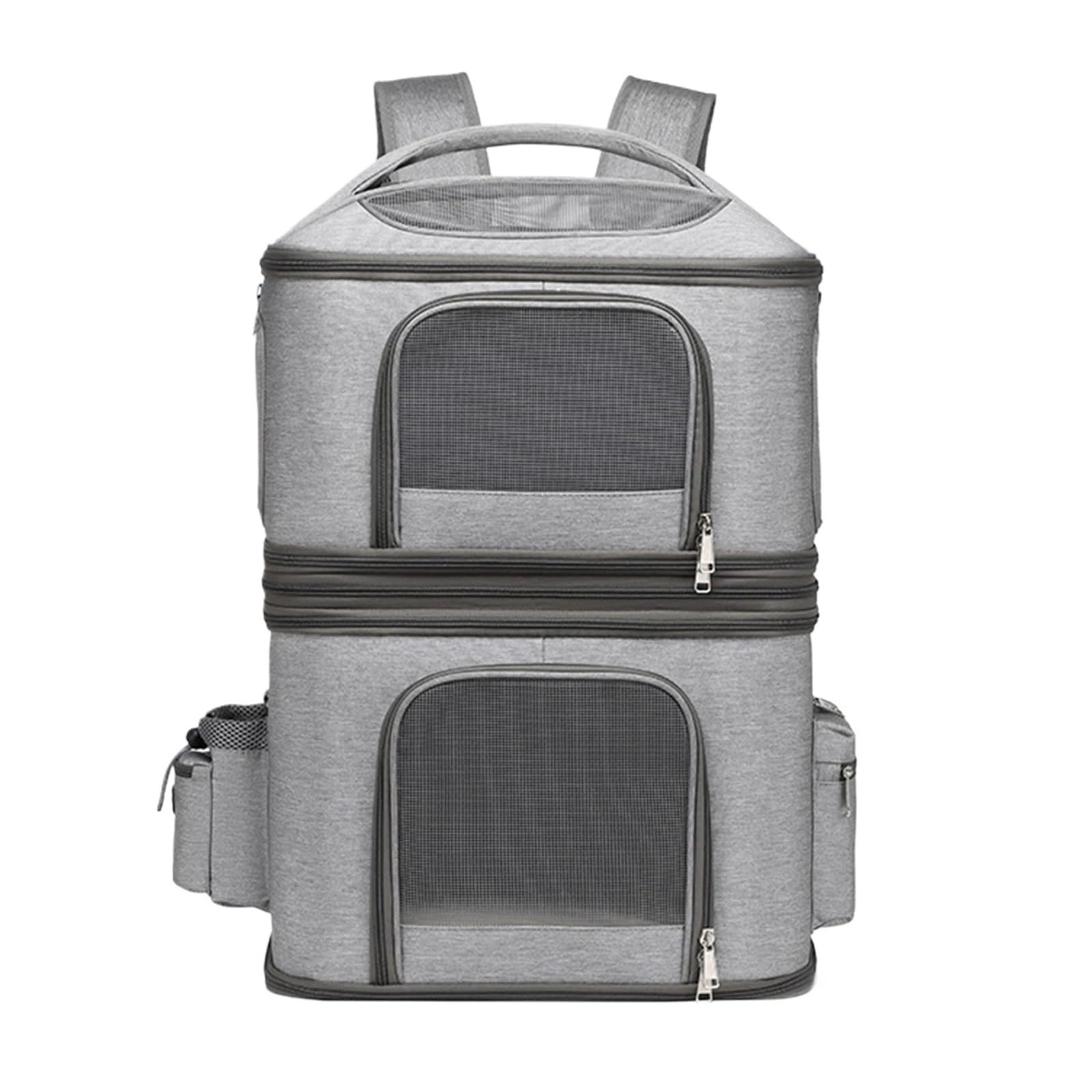 Sac à dos chat double couche pour voyages en plein air et randonnées