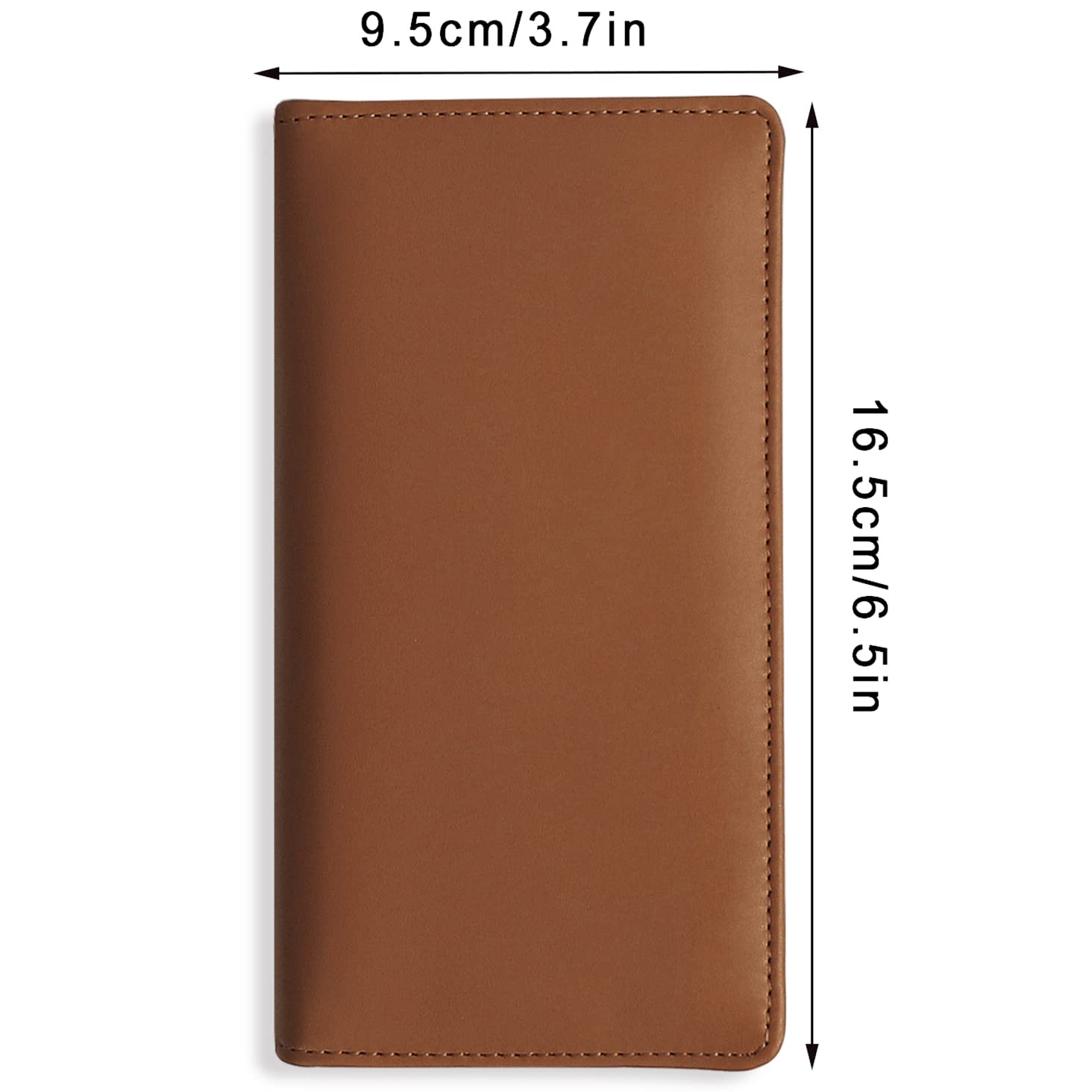 Sanlykate Couverture de chéquier en cuir pour homme et femme, blocage RFID, porte-cartes avec séparateur gratuit, chèques standard avec inserts pour stylo, peau, One Size, Style portefeuille