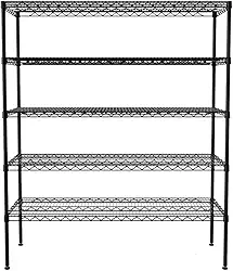 Estante aramada branca com 5 prateleiras para câmara fria - 79Lx37Px188A cm