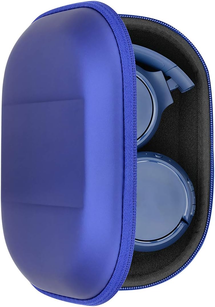 Geekria Shield Headphones Case Compatible with JBL Tune 510BT, Tune 660NC, Tune 560BT, Tune 500BT, Jr 310BT, Replacement Hard Shell Travel Carrying Bag with Cable Storage (Blue)