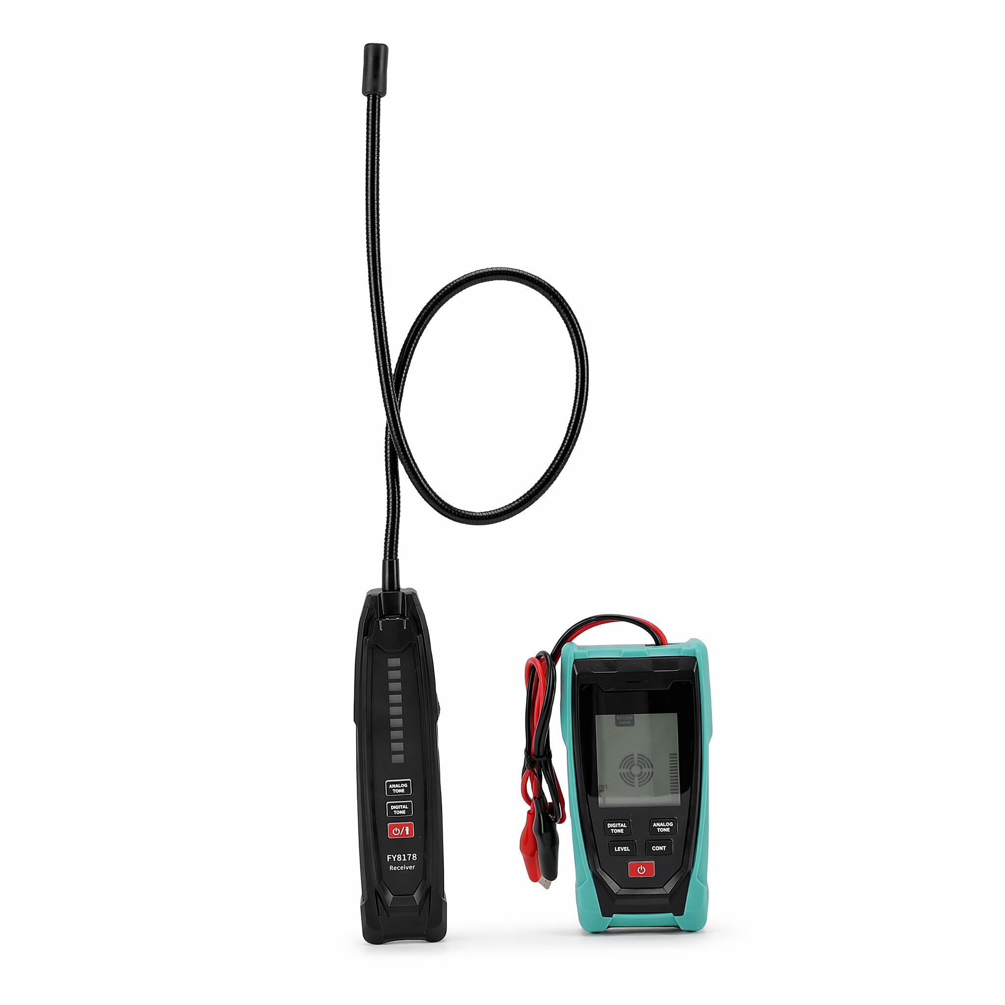 Fabater Localisateur Précis de Fils Souterrains, sensibilité Réglable, Traceur de Fil enterré Analogique Numérique pour Câble Réseau, Détection de Ligne Téléphonique, Paquet de 2