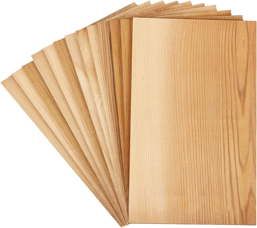 Urooz 10 Pieces Natural Pine Wood Rectangle Board Panel for Arts Craft - inch [12x5]-image-16