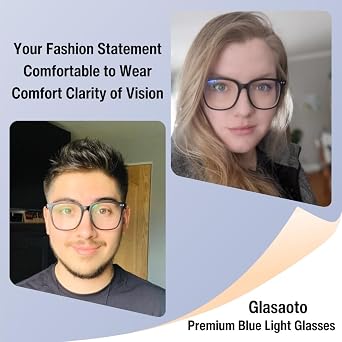 Blue Light Reading Glasses for Women Men Oversized Square Frame Blocking Readers