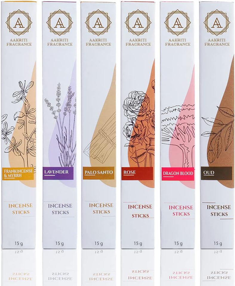 Aakriti Gallery Incense Sticks Assorted Organic Masala Sticks Set 15 Gram (Set 1)