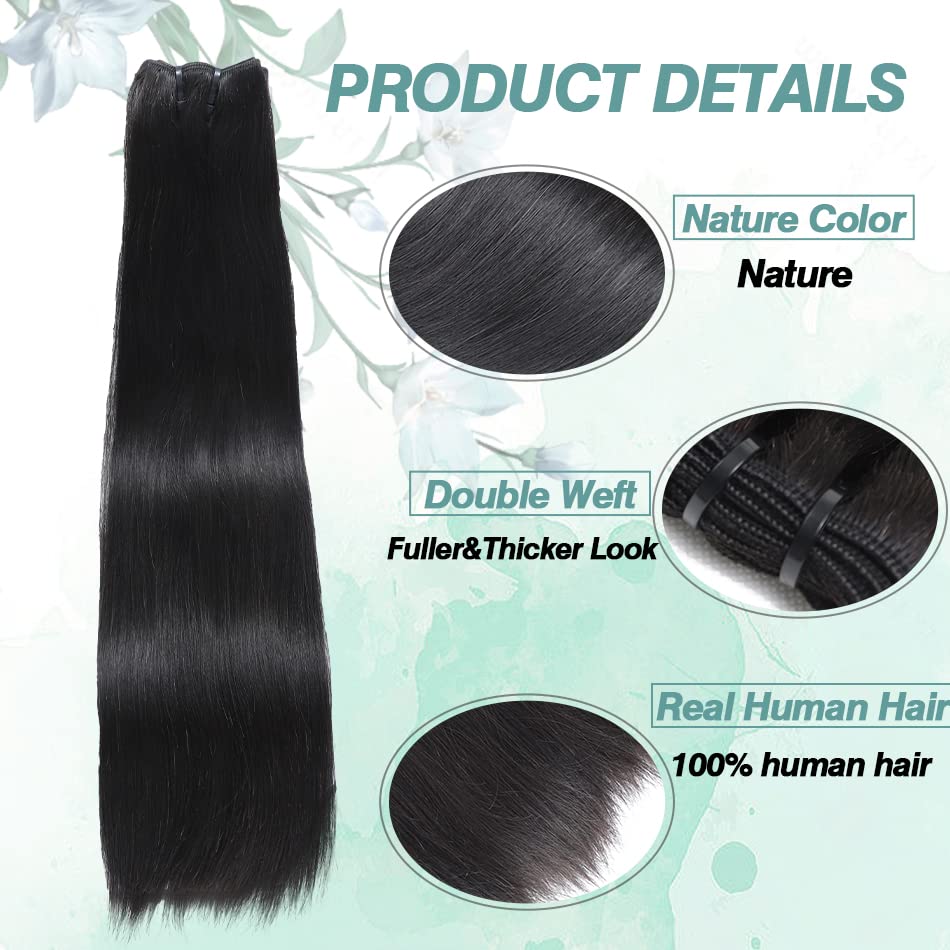 Amazon.com : Remy Weft Hair Extensions Human Hair 22 Inch  display picture 2