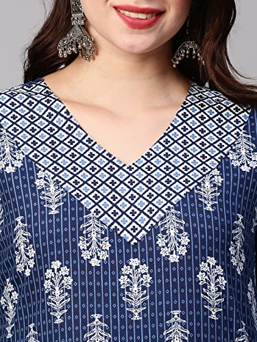 Image of ANNI DESIGNER Women's Cotton Blend Kurta And Pant Set