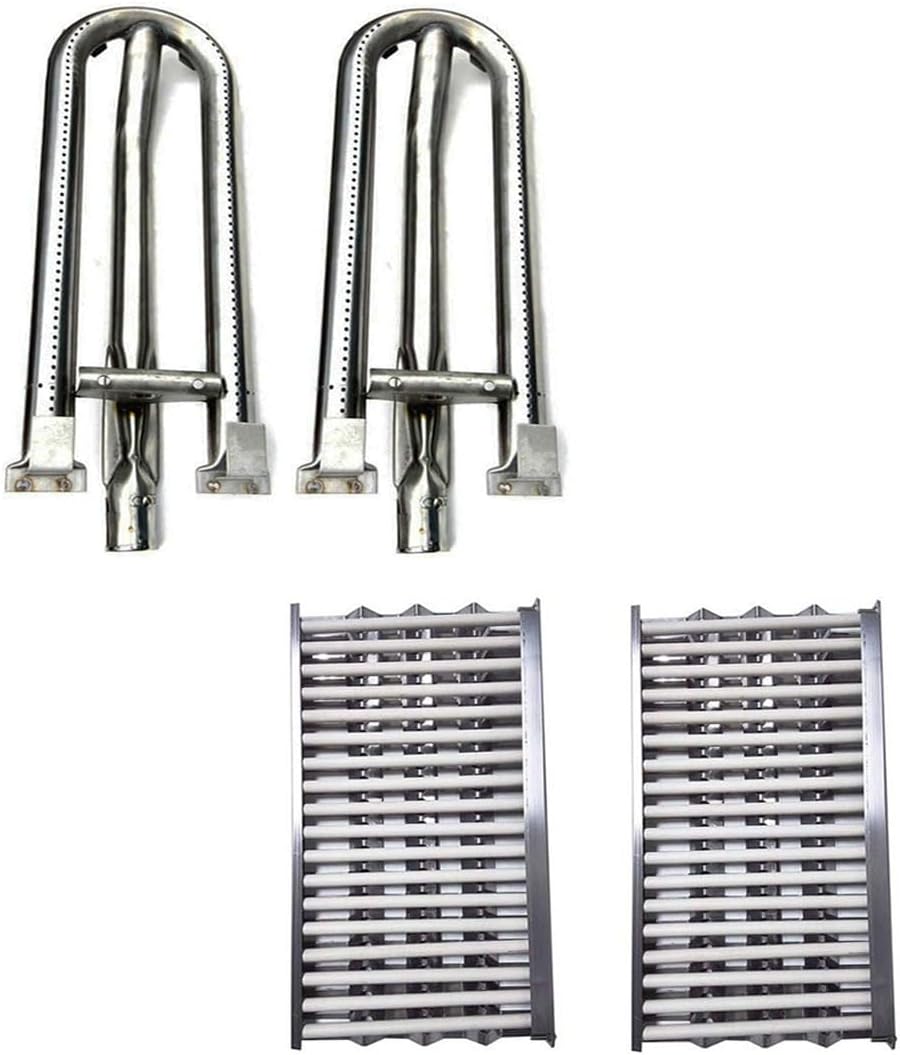 Htanch SN2911 (2-Pack) SA2171 (2-Pack) DCS Radiant Tray,Heat Plates and Ceramic Rod Complete for DCS 27DBQ, 27DBQR, 27DBR, 27DSBQ, 27DSBQR, 27FSBQ, 27FSBQR, 36DBQ, 36DBQAR, 48DBQ, 48DBQAR, 48DBQR