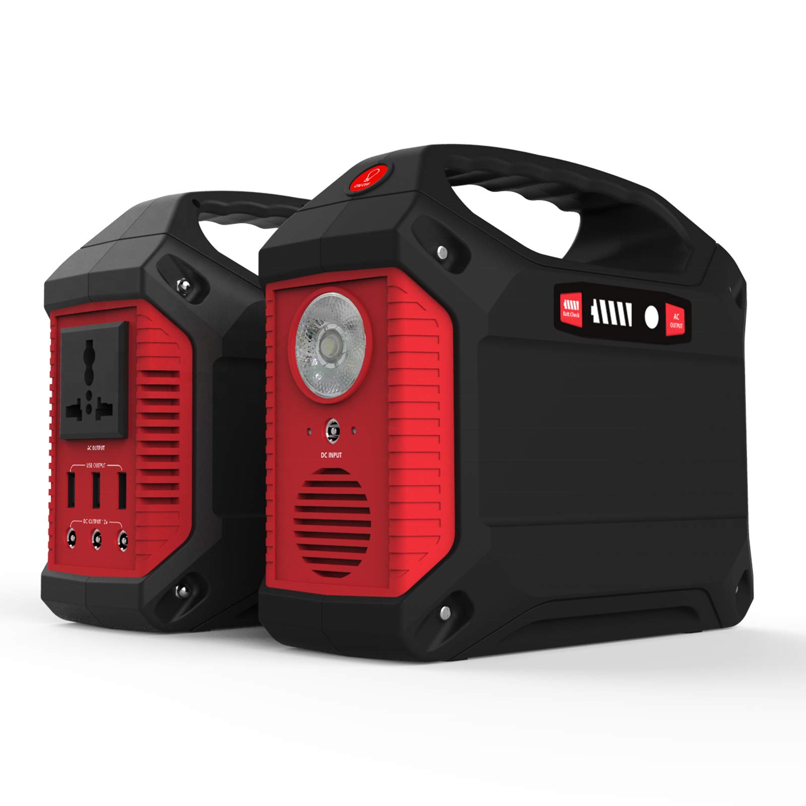 155Wh Generador Solar Portátil 100W Fuente Alimentación Batería Litio Respaldo 42000mAh con Salida AC / 3 DC / 3 USB y Linterna LED para Exteriores Camping Emergencia