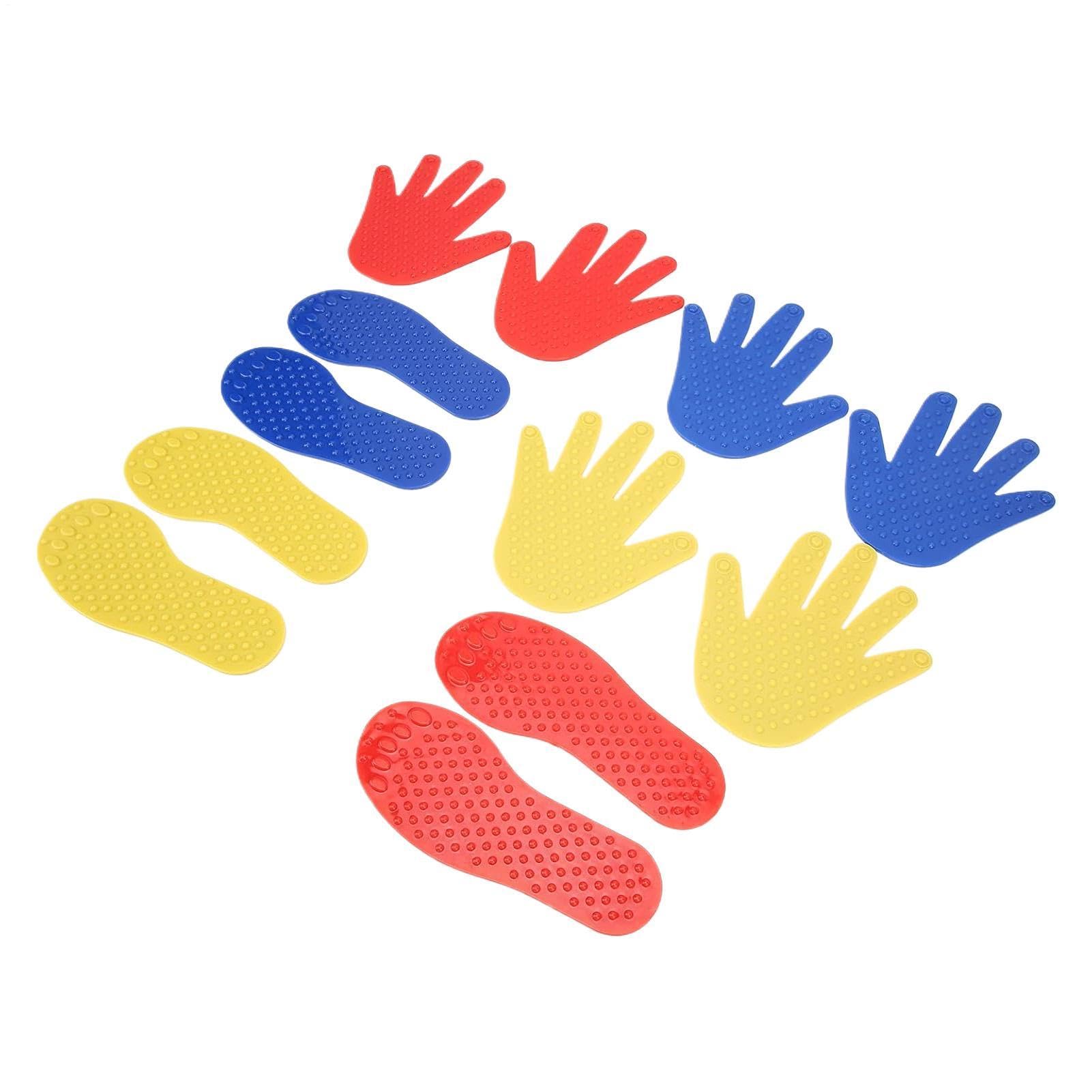 Interactive Hand Foot Play Mat, 6 Pairs Kids Adults Game Mat, Sensory Coordination Balance Training Fitness Toy For Home Indoor Outdoor Floor Lawn Kindergarten