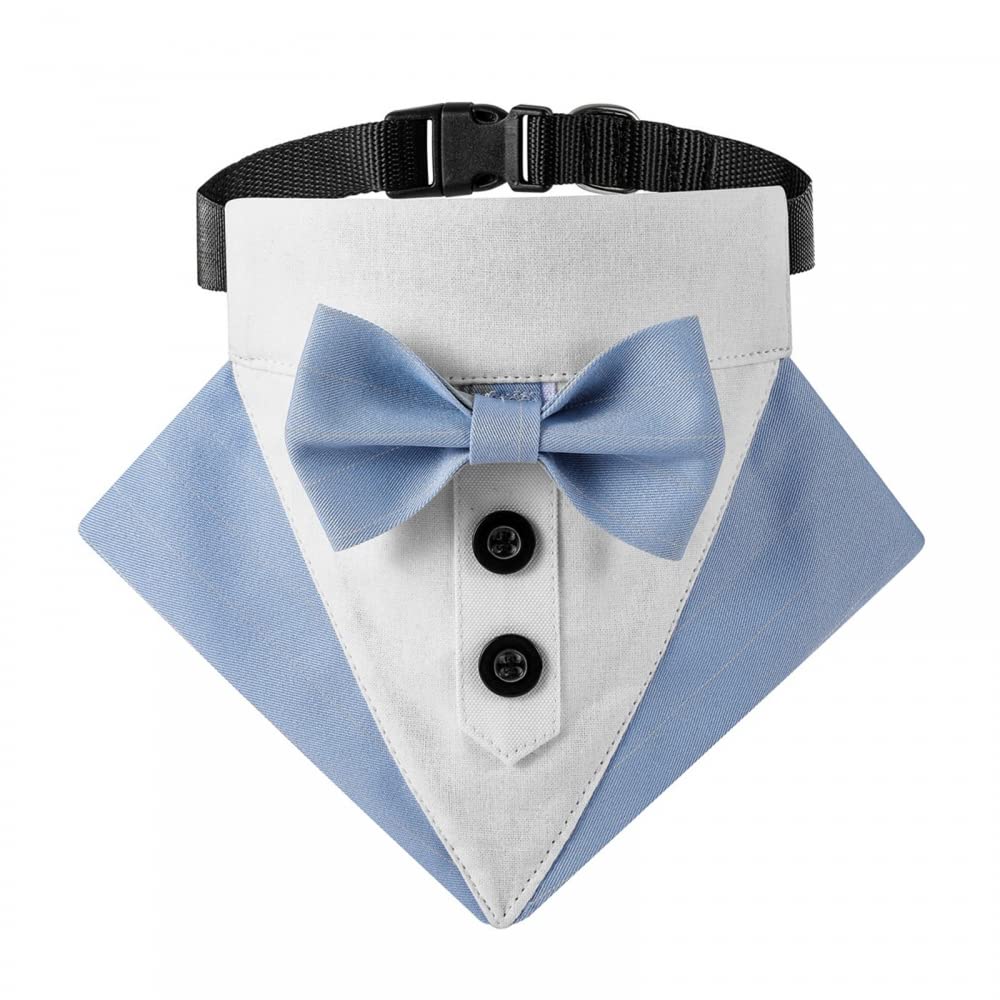 Collar de esmoquin para perro, collar de esmoquin ajustable con pajarita y diseños de corbata para el cuello para perros pequeños, medianos y grandes