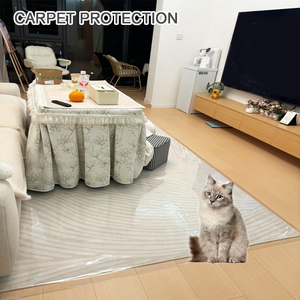 Sottomano da Scrivania per Tavolo da Scrivania per Ufficio Tappetino Trasparente Sedia per pavimenti duri & Piastrelle 1.5mm impermeabile Antigraffio versatile Tappetino Trasparente(W:140cm x H:180cm)
