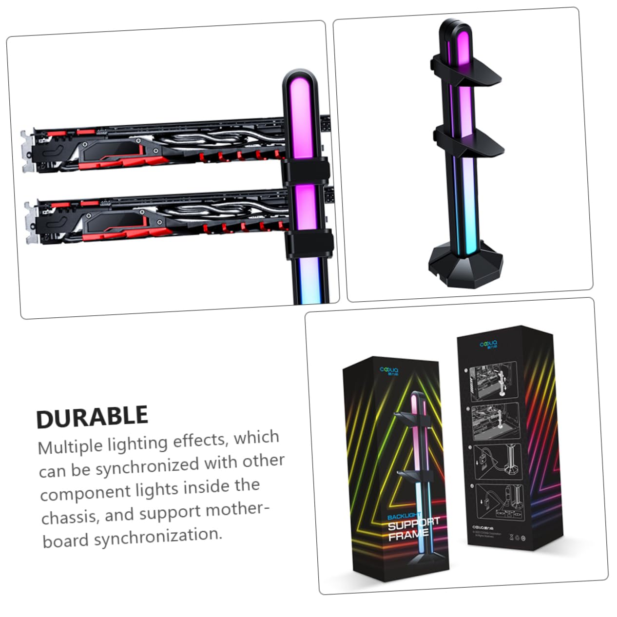 BESTonZON Soporte para Tarjeta Gráfica Ajustable Soporte Magnético para Gpu Compatible para Montaje De Hardware Pc Material Resistente