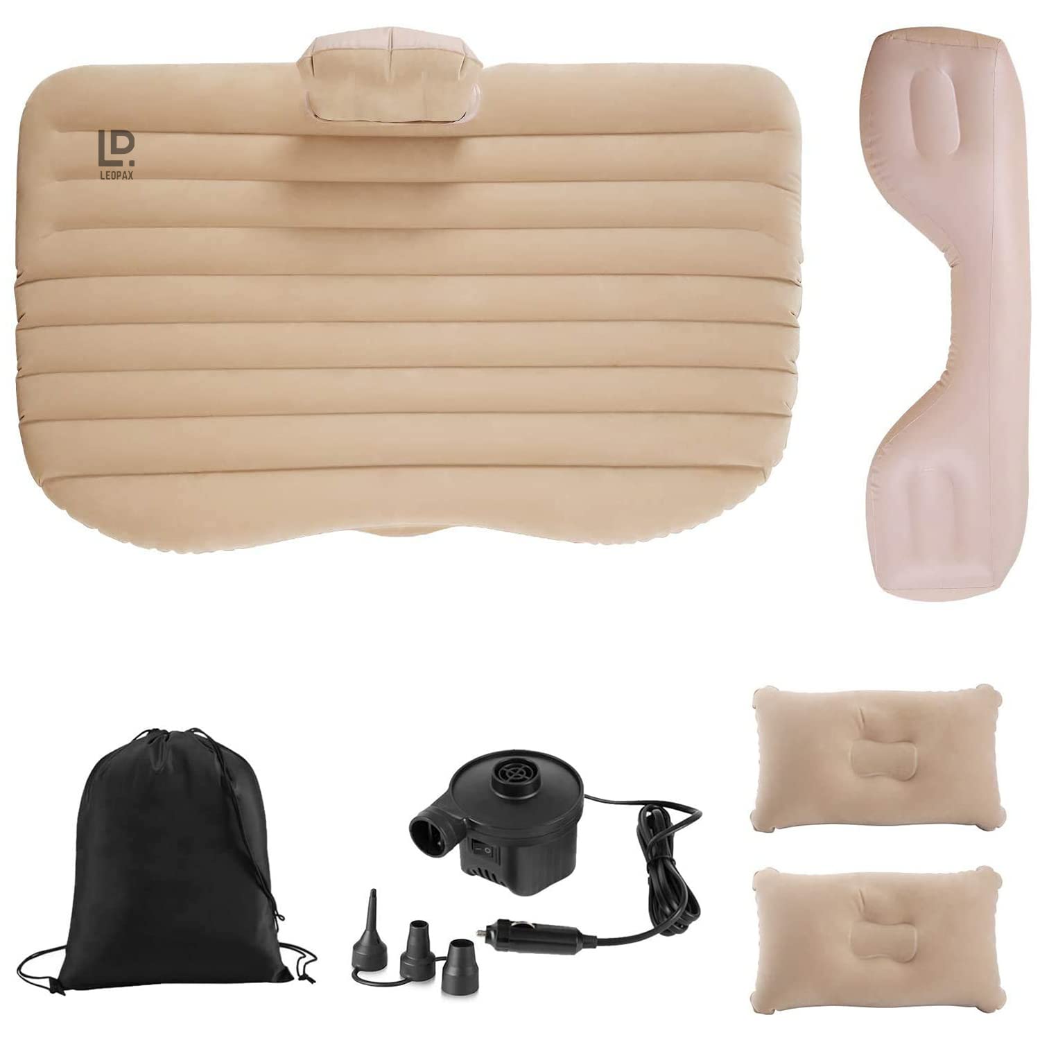 LEOPAX Fabric Inflatable Travel Car Bed Air Sofa With Two Inflatable