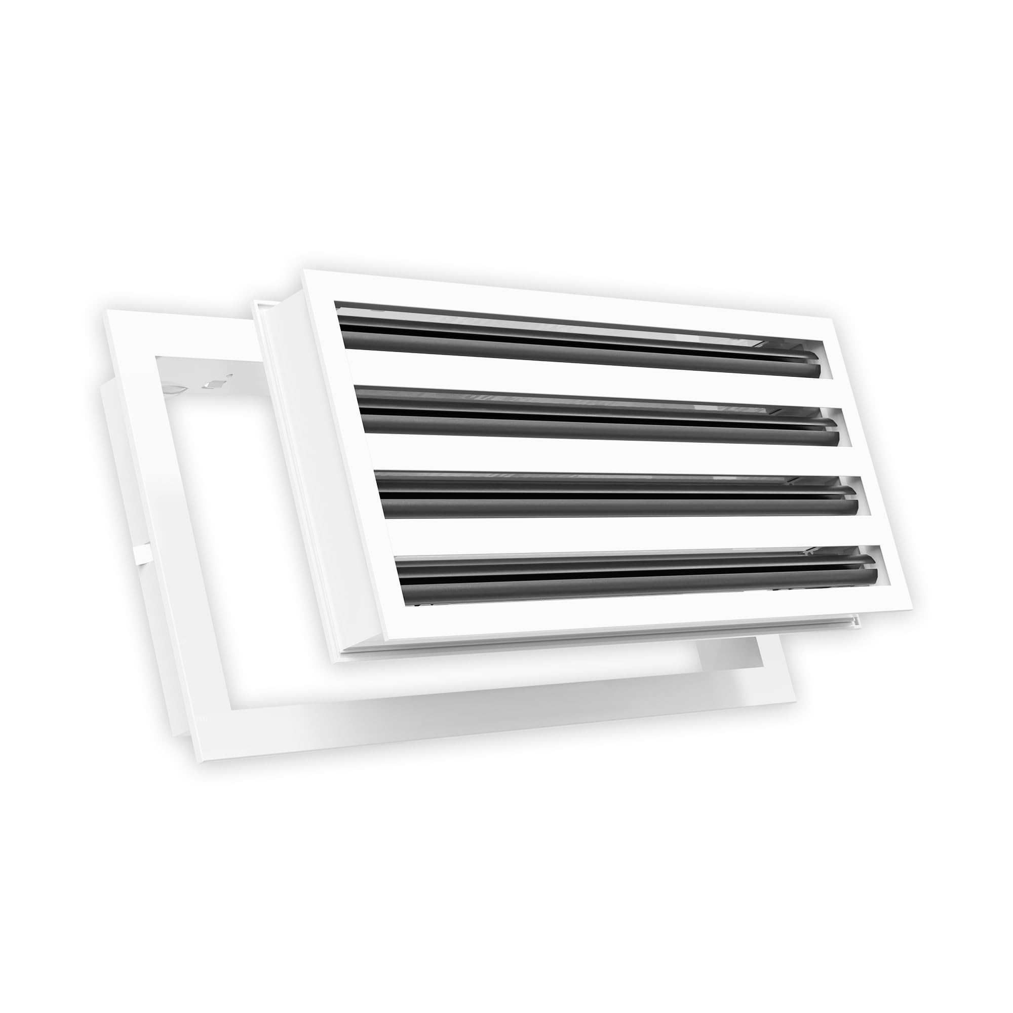 45,7 x 20,3 cm, modernes Design, AC-Gitter, Aluminium, weiß, Lüftungsschlitz, linearer Schlitzdiffusor, Registergitter zum Heizen und Kühlen, kompatibel mit Decken-, Wand- oder Bodenregistern