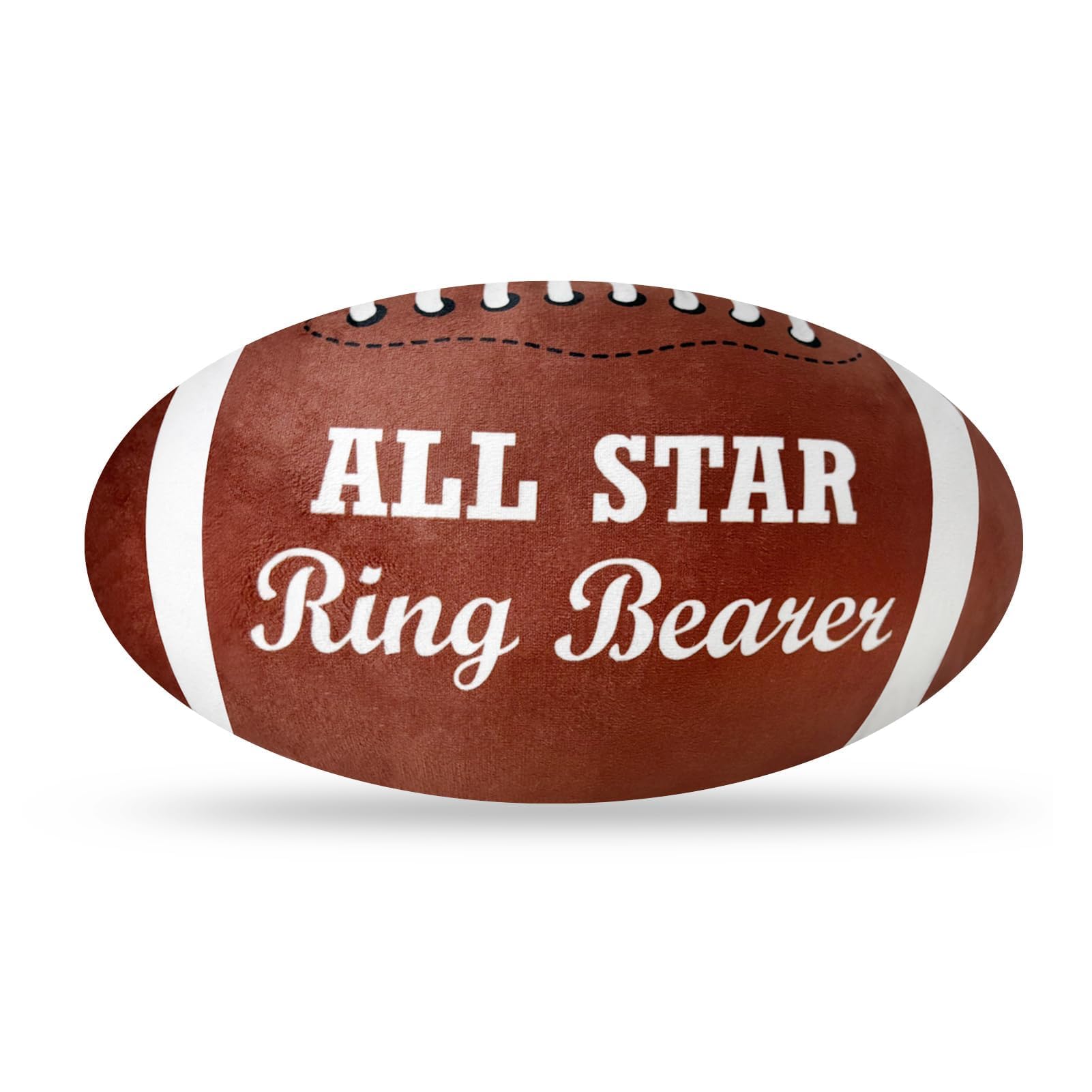 All Star Ring Bearer Gifts, 12 Inch Plush Stuffed Fluffy Football-Thank You Wedding Gift-Will You Be Our Ring Bearer Favor Wedding Party Proposal Accessory