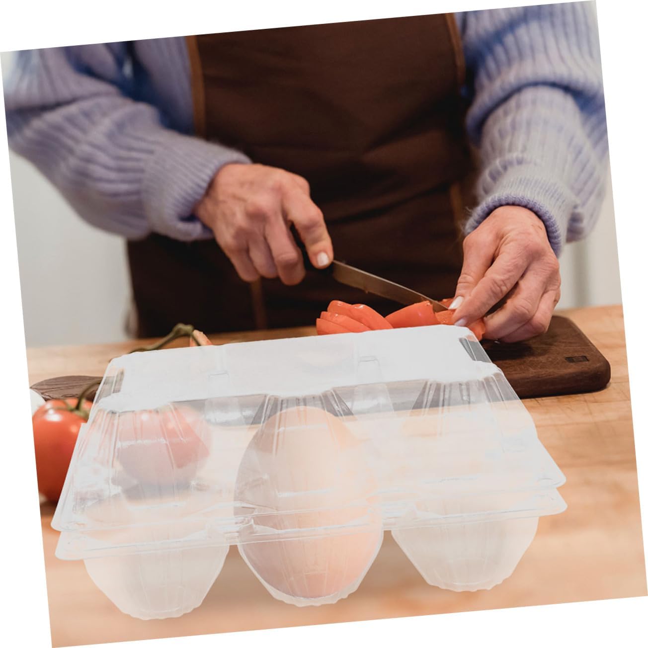 15pcs Plastic Goose Egg Carton Reusable Egg Storage Container for Fridge Holder Portable Design for Kitchen Home Restaurant Supermarket