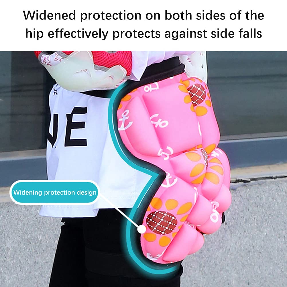 Cuscinetti per Pattinaggio, Protezione per il Sedere dei Bambini, Spessa 28 Mm, Pantaloni Imbottiti per Snowboard, Antiscivolo, per Pattinaggio su Ghiaccio, Sci, Skateboard, Ciclismo, Hockey,(rosa)