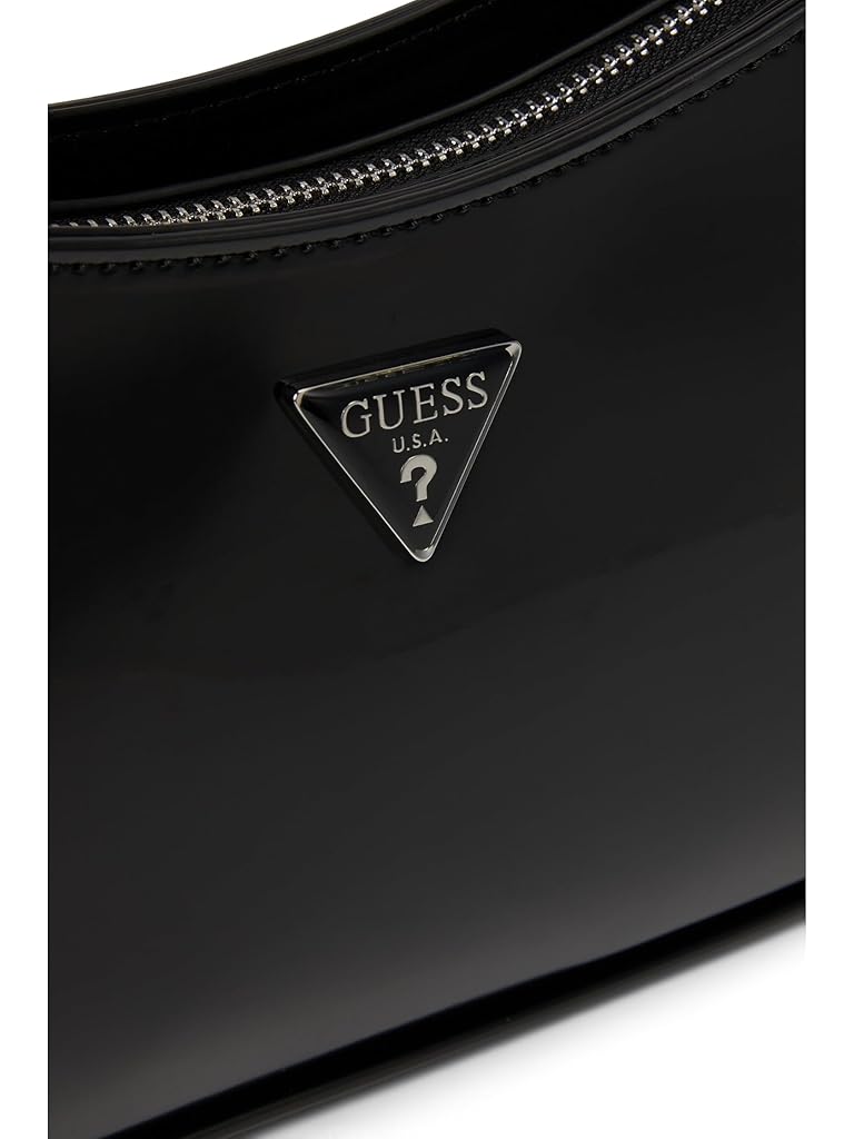 Black GUESS Arnela Top Zip Shoulder Bag
