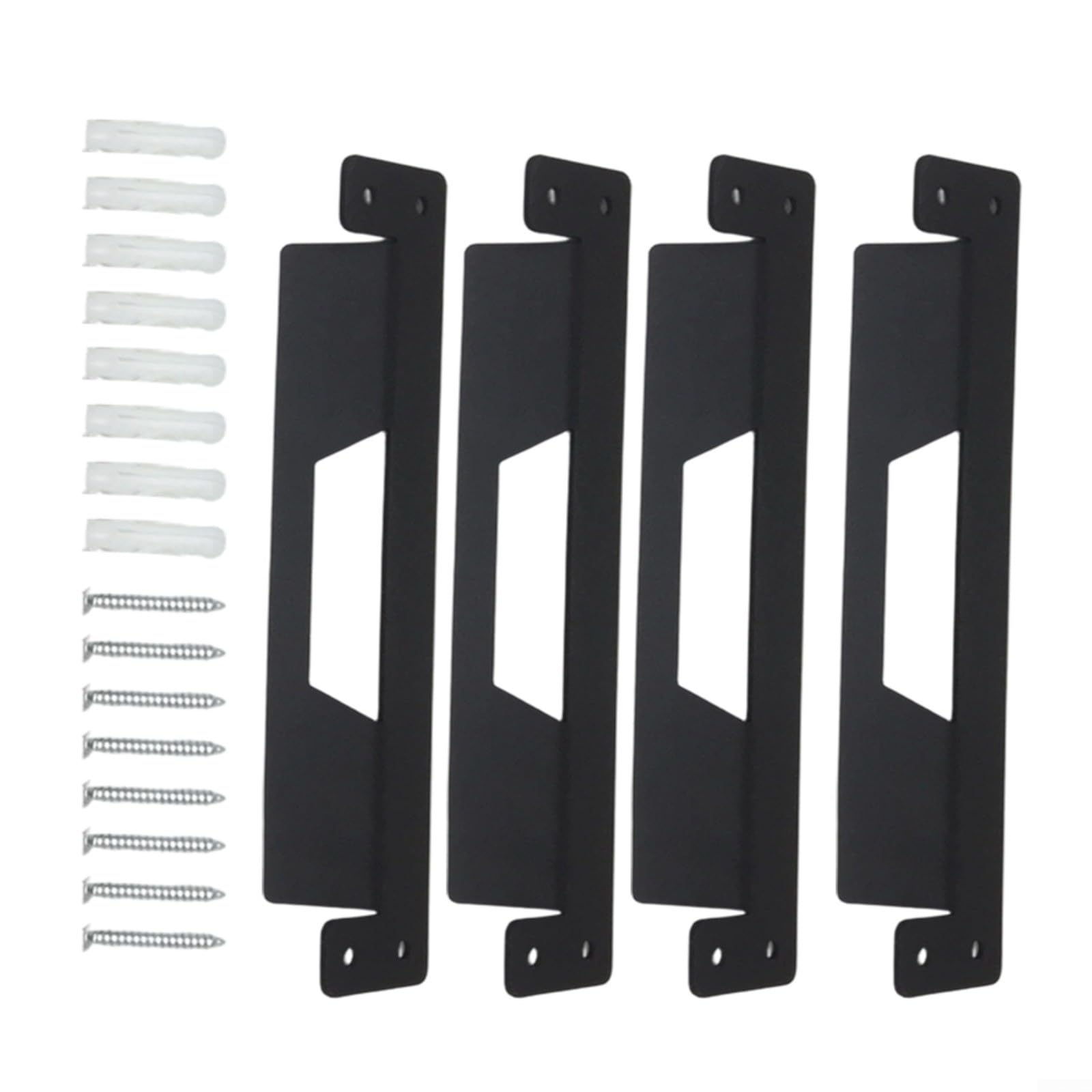 2 Stück Metall Wandhalterung für ToughBuilt für stacktech Werkzeugkisten,Schwerlast Montageklammern aus Eisen, Schwarz Befestigungsset für Werkstatt Garage und Fahrzeug(4PCS)