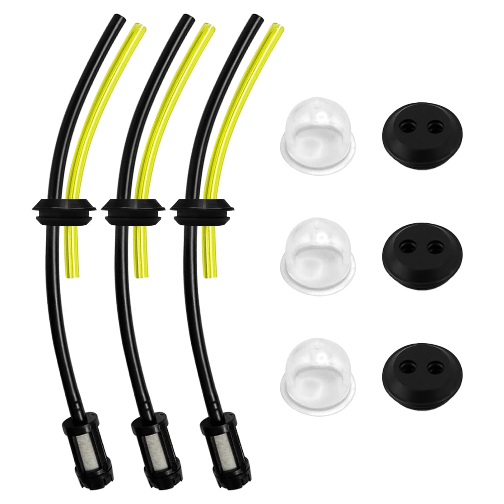 3Pcs Fuel Pipe,Strimmer Fuel Line, Universal Fuel Line Fuel Pipe, Hose Kit, Petrol Strimmer Parts for Brush Cutter Trimmer Mower Hedge Trimmer Mower Hedge