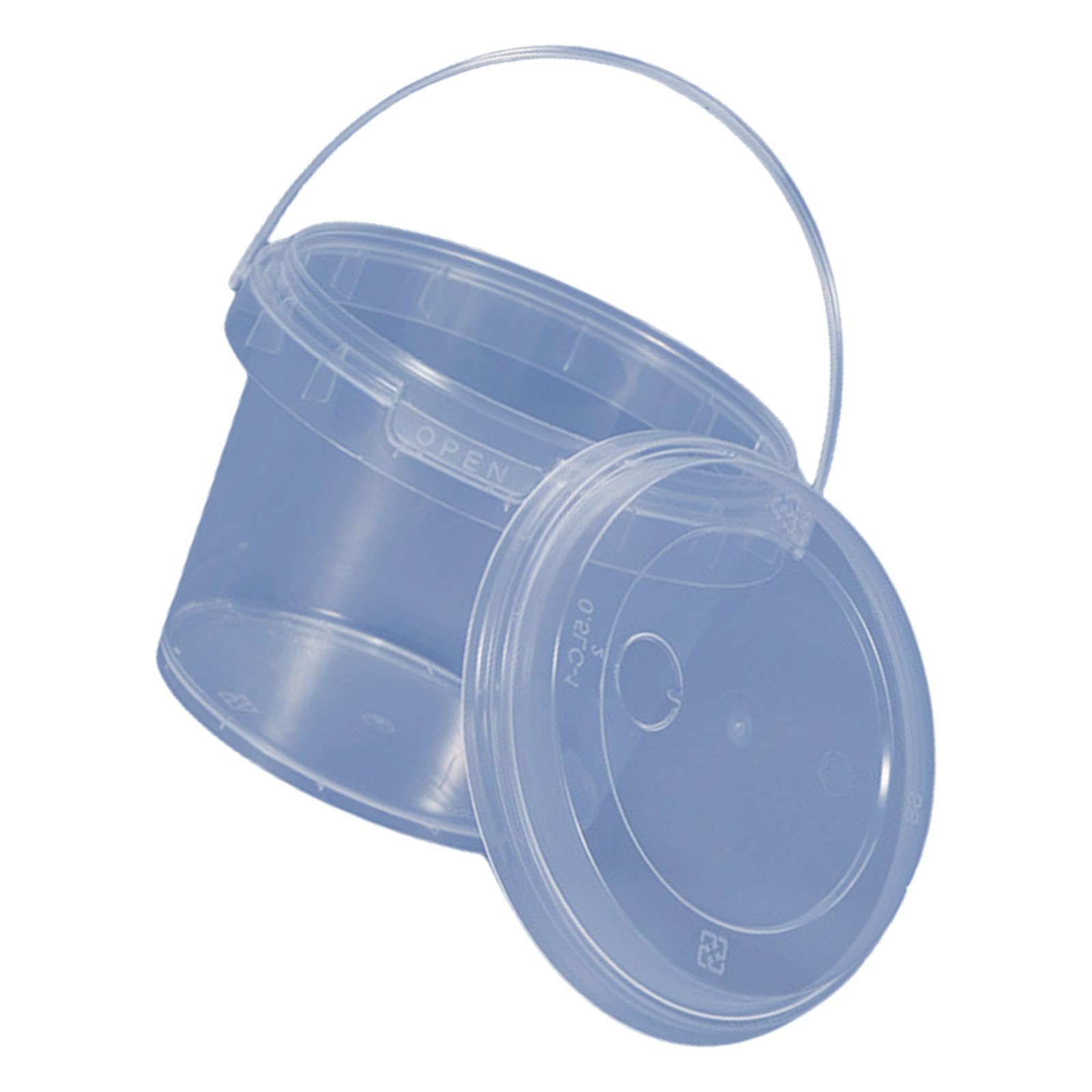 Xjdzineq Sturdy Clear Food Storage Box Freezer Safe Container Milk Teas Bucket for Restaurants Catering Home Use Storage Bins