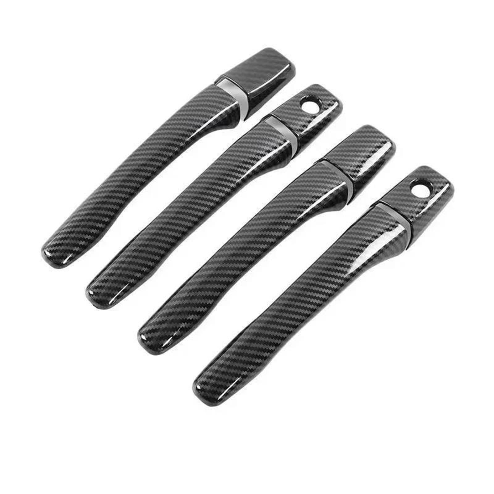 PIWINE Handle Sticker Car Door Handle Cover for Mitsubishi for Outlander for Lancer for Mirage for Evolution 2003-2006 Styling Stickers(Carbon 2 Keyholes)