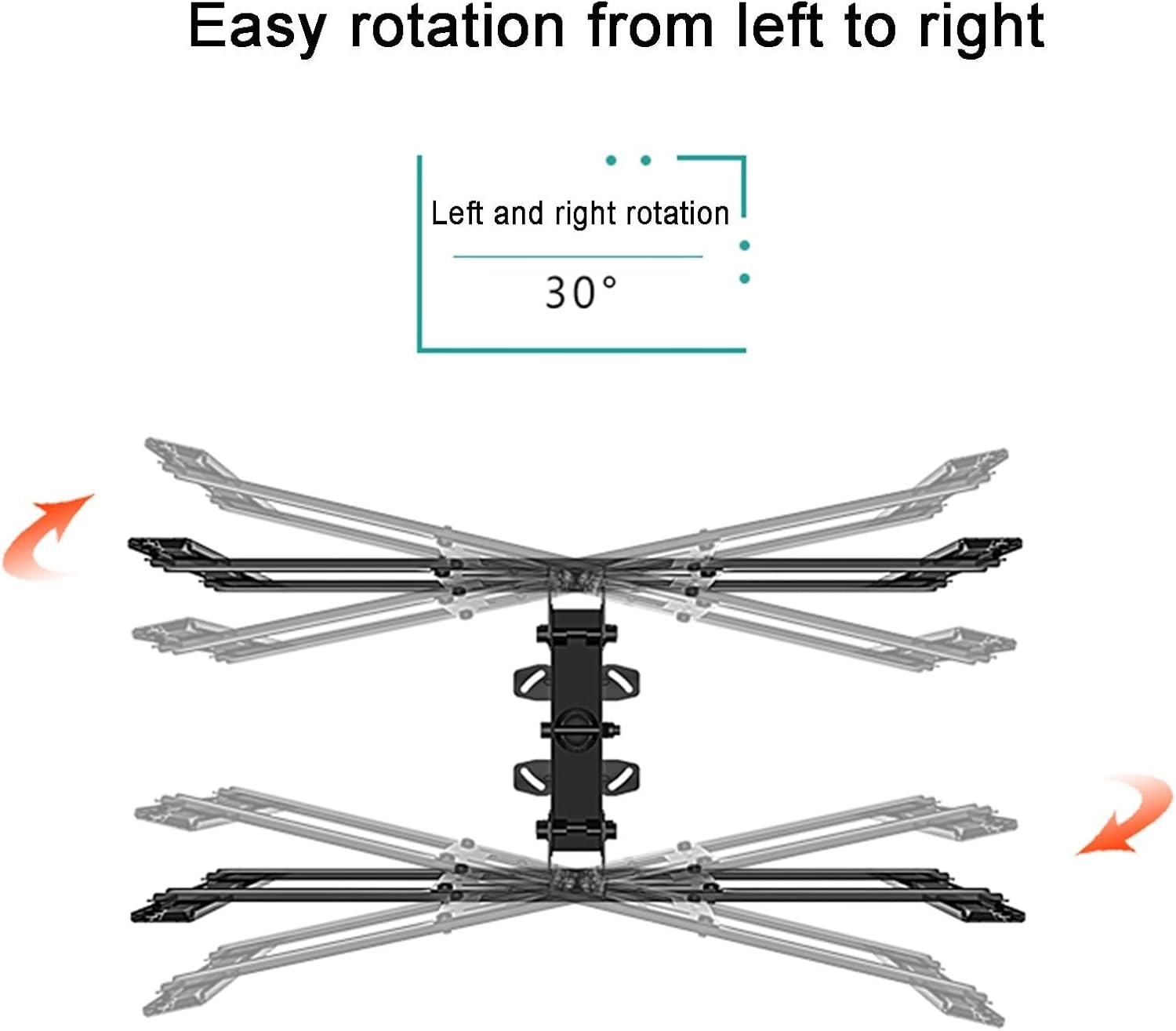 テレビ mizu XCSCUK チルトスイベル天井テレビマウント、伸縮式天井テレビマウント