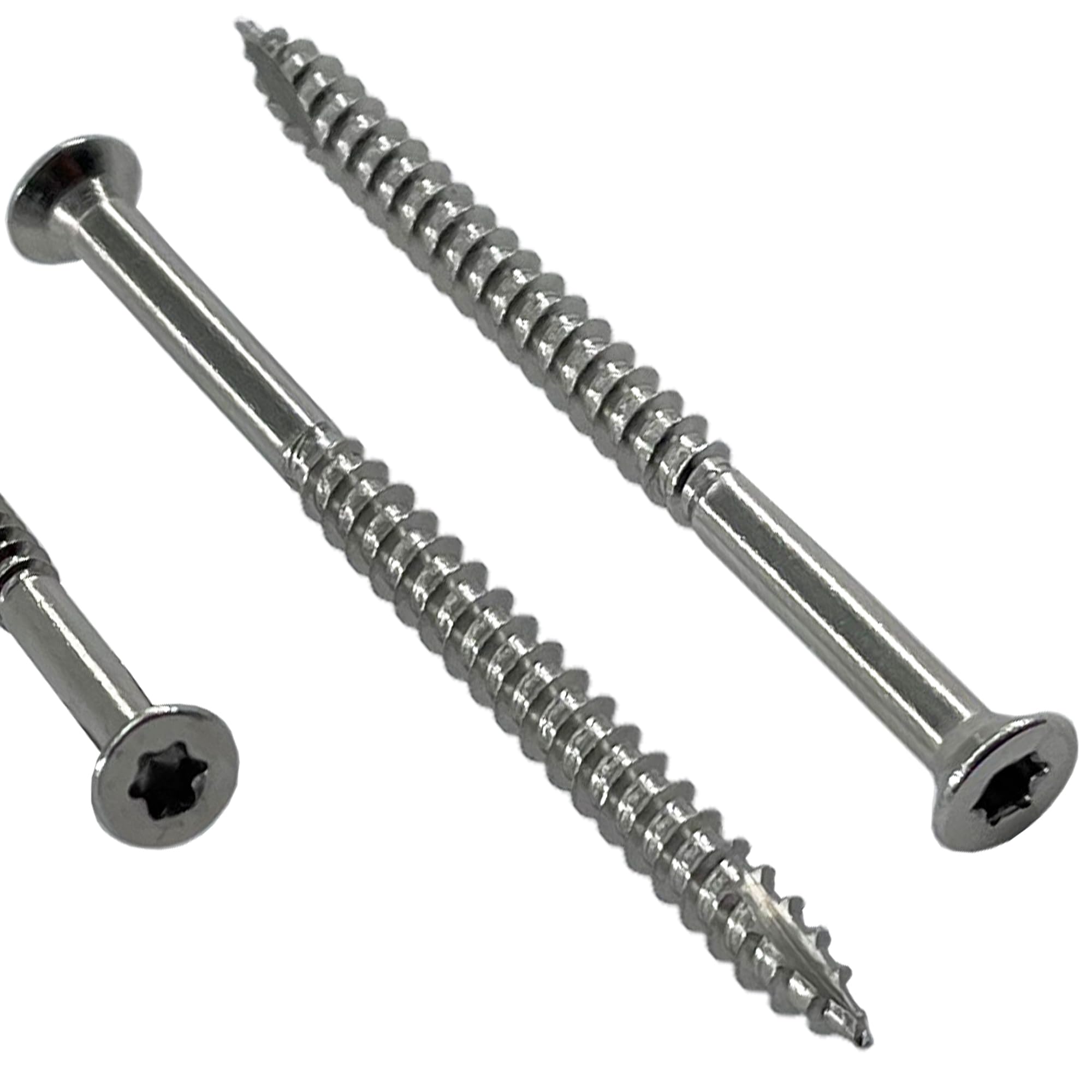 Resistente, acero inoxidable de grado 304, tornillos de madera de cubierta de 7.6 cm, a prueba de óxido, construcción exterior de cubiertas, vallas, destornillador Torx #25