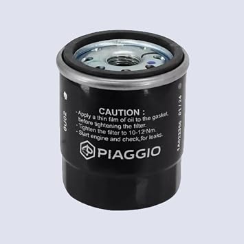 Vespa OEM Oil Filter for 150-300cc Scooters - GT, GTS, GTV, HPE, Super, Giorni, ABS, HPE - OEM# 1A022356, Part# 82635R