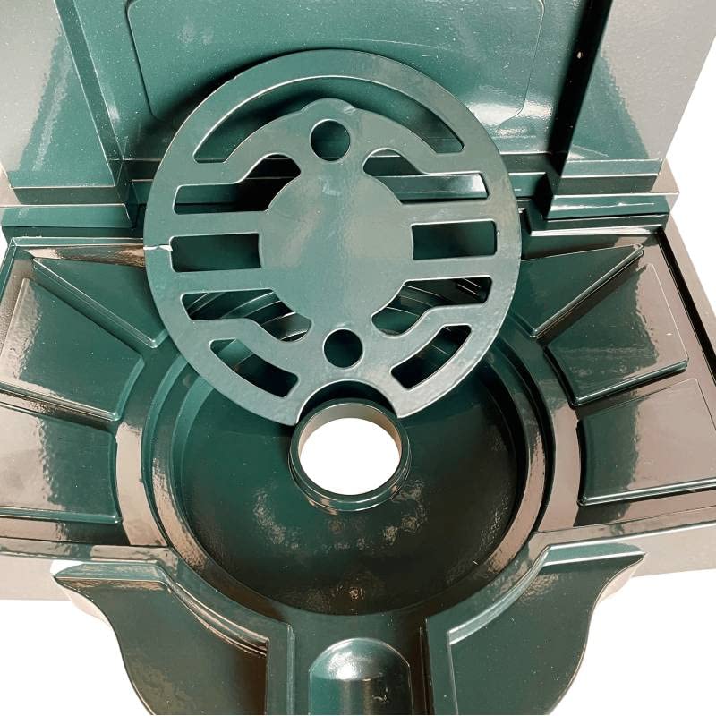 Fontaine de Jardin à Poser Source en Fonte d'Aluminium Patinée Vert avec Robinet Fonctionnel en Laiton 35x40x83cm