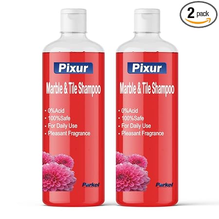 Pixur Marble And Tile Shampoo Camphor Pack Of 2 Pcs x 1 L/Floor Cleaner/Thick Liquid / 0% Hcl Acid/Safe On All Type Floor/Eco Friendly/No Harmful Chemicals/For Home,Kitchen,Bathroom