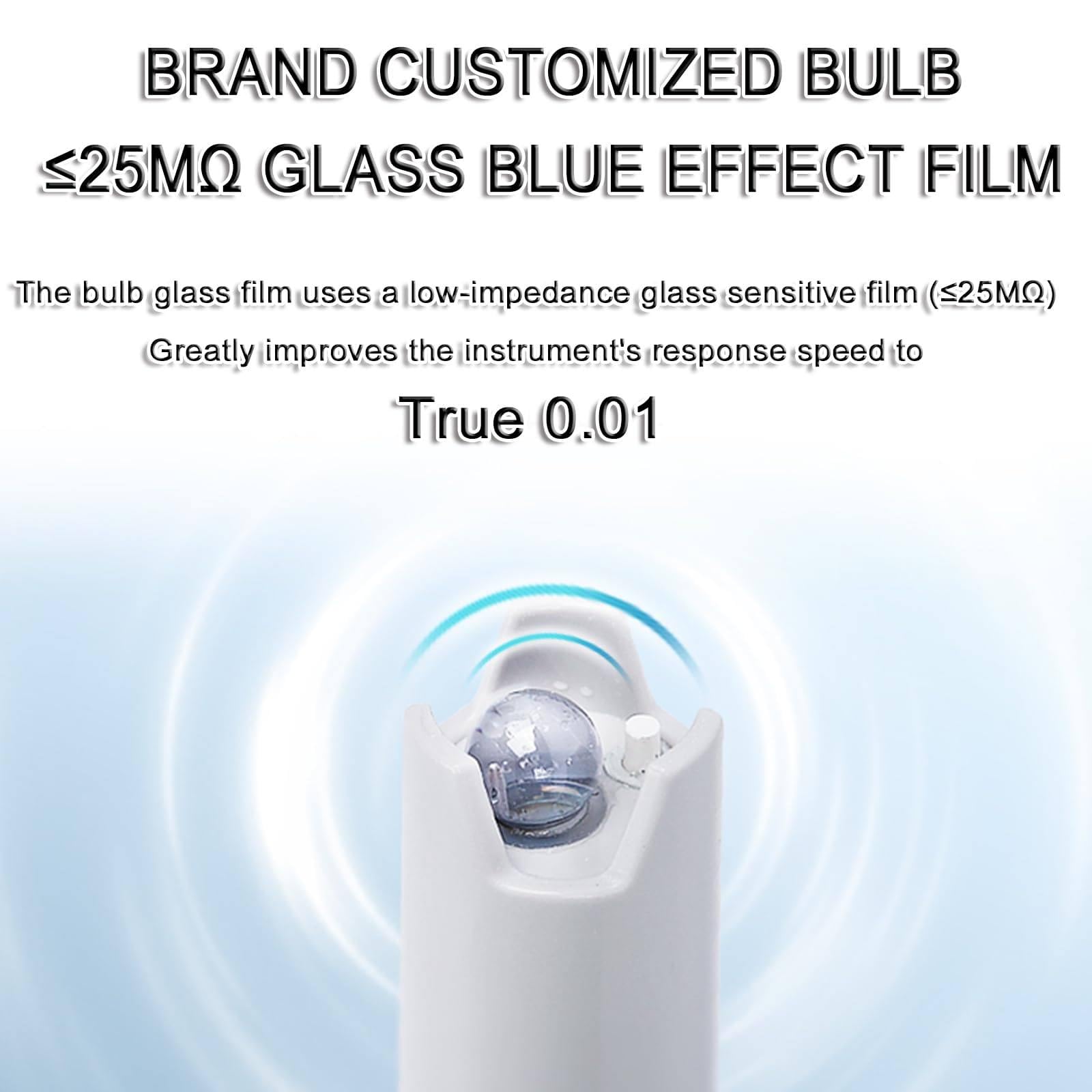 WJWWO Instrumento de detección de pH, Prueba de pH de Calidad del Agua de Laboratorio, Recargable USB, precisión 0.01, subjustidad 0.01, estándares de calibración Personalizados