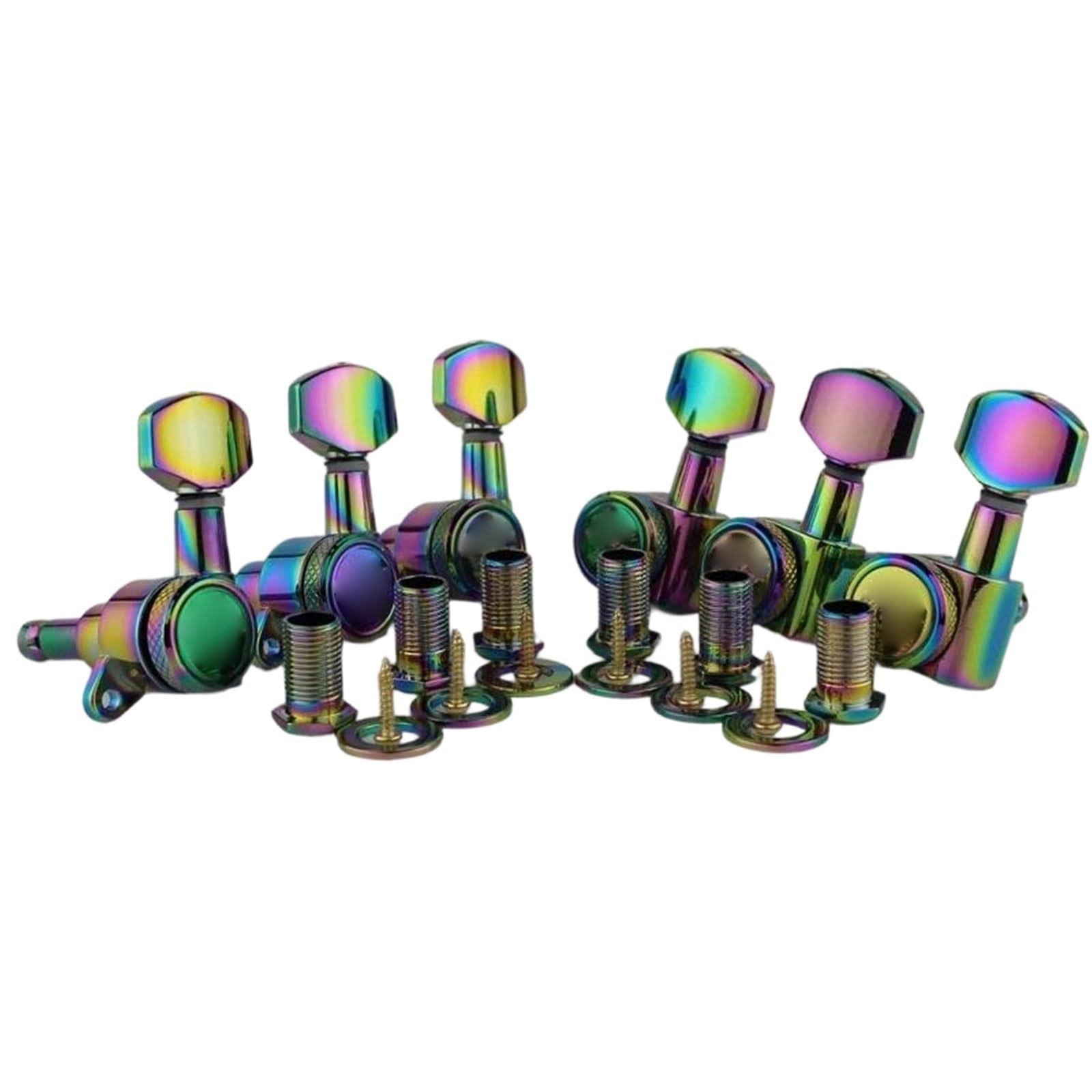 Estándar Guitarra Clavijas De Afinación Modelos De Afinadores 3R3L Clavijeros Guitarra Eléctrica Con Cuerdas Bloqueo Trasero ﻿(6L)