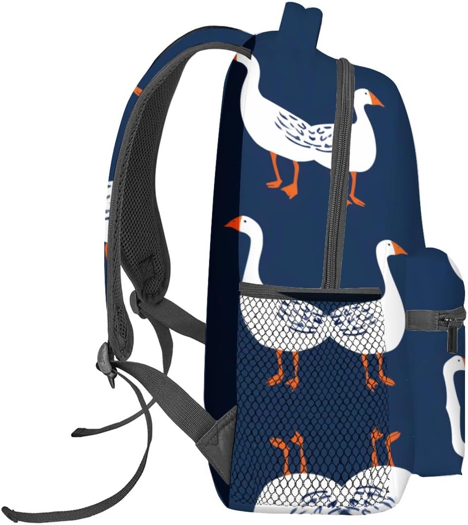 Goose Pattern Backpack Travel Backpacks Laptop Rucksack,School Bookbag for Women Kids Boys Girls,Cute Animal Back Pack Accessories Bags,Ideal Gifts for Work, Outdoor Adventures - Image 3