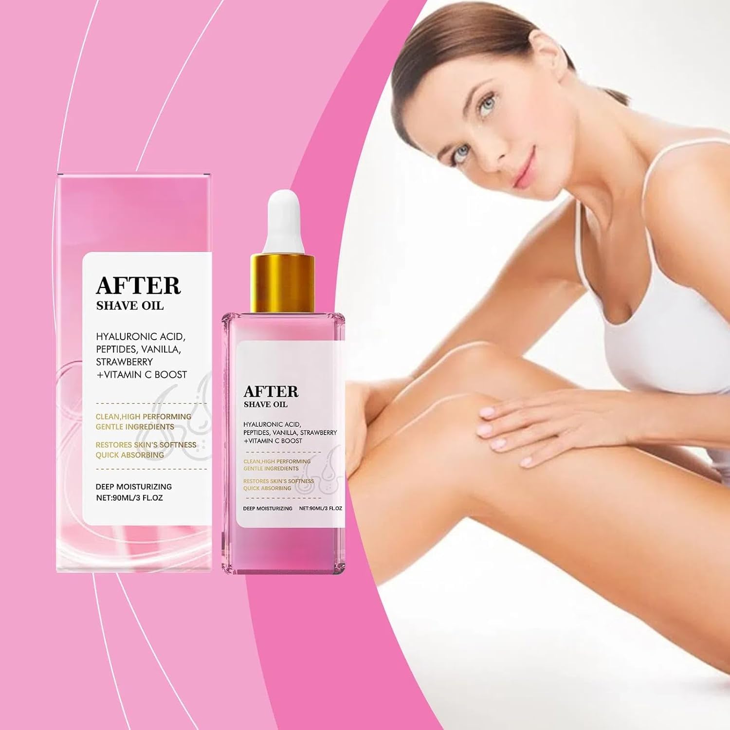 Strawberry Post-Shave Oil – Lightweight Skin Conditioning Oil for Soft, Hydrated Feel – Ideal for After Shaving Bump-Prone Areas - Image 2 thumbnail