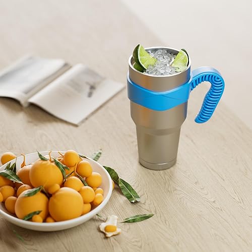 Miniatura 7 de Mango de vaso para tazas de 20 onzas, agarre seguro, ligero, apto para lavavajillas, ideal para viajes y actividades al aire libre (20 onzas, azul)