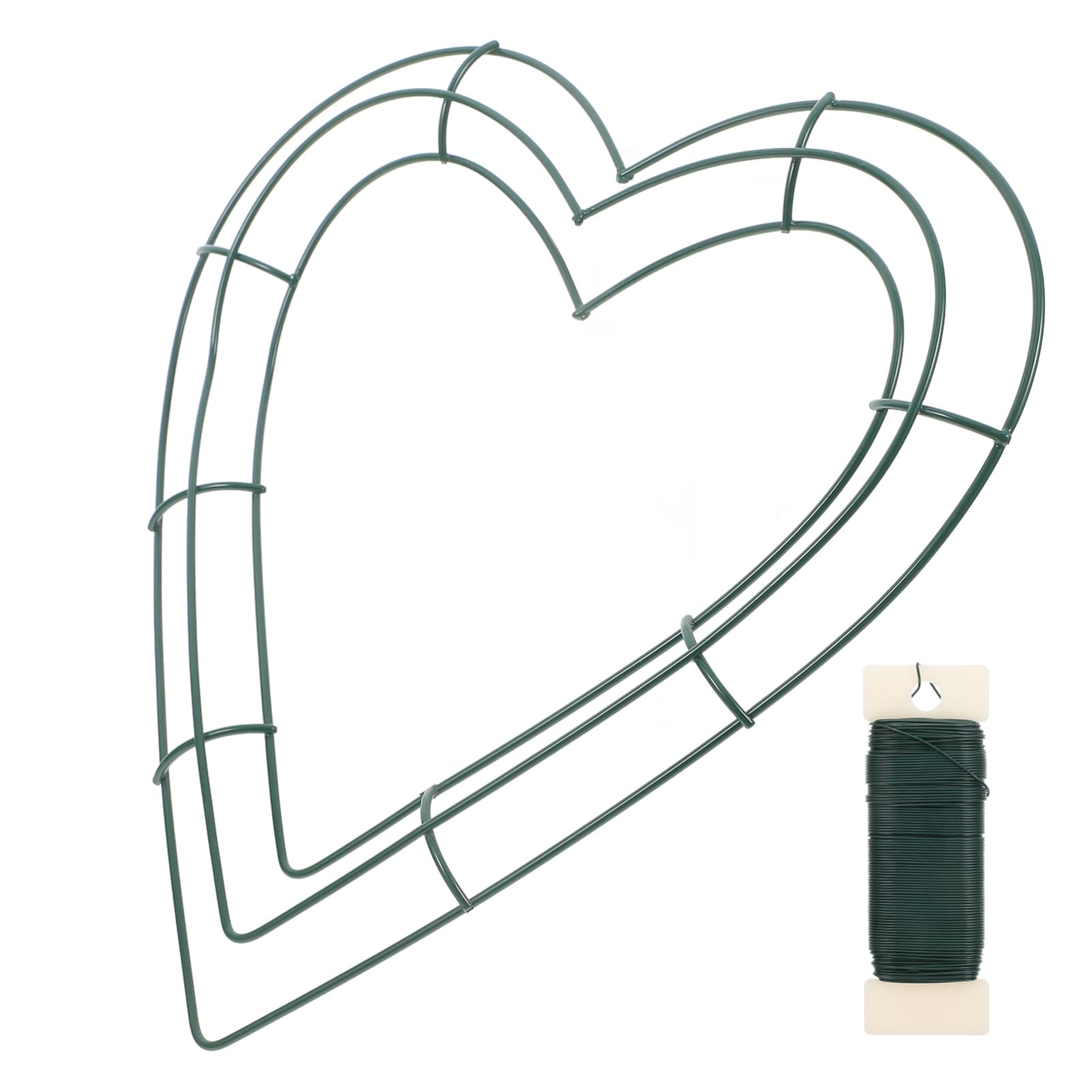 VOSAREA 5pezzi Ghirlanda Di Metallo Forma Di Cuore Per Decorazioni Festive Cornice Resistente Per Creazioni Di Natale e Facile Da Appendere Filo Inclusi