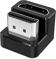 Vista 1 de AGVEE Paquete de 1 adaptador HDMI macho a HDMI hembra en ángulo de 180 grados, en forma de U 8K a 60HZ, convertidor de conector extensor