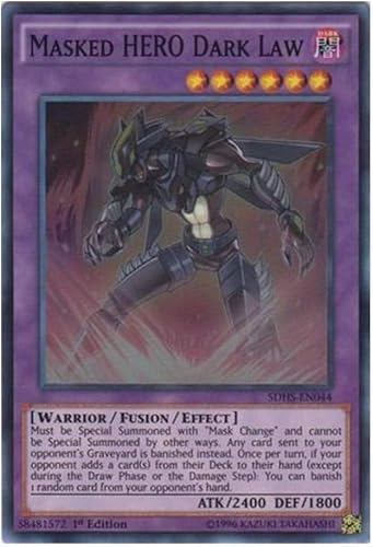 YU-GI-OH! - Ley oscura de héroe enmascarado (SDHS-EN044) - Baraja de estructura: Huelga de héroes - 1ª edición - Super Rare