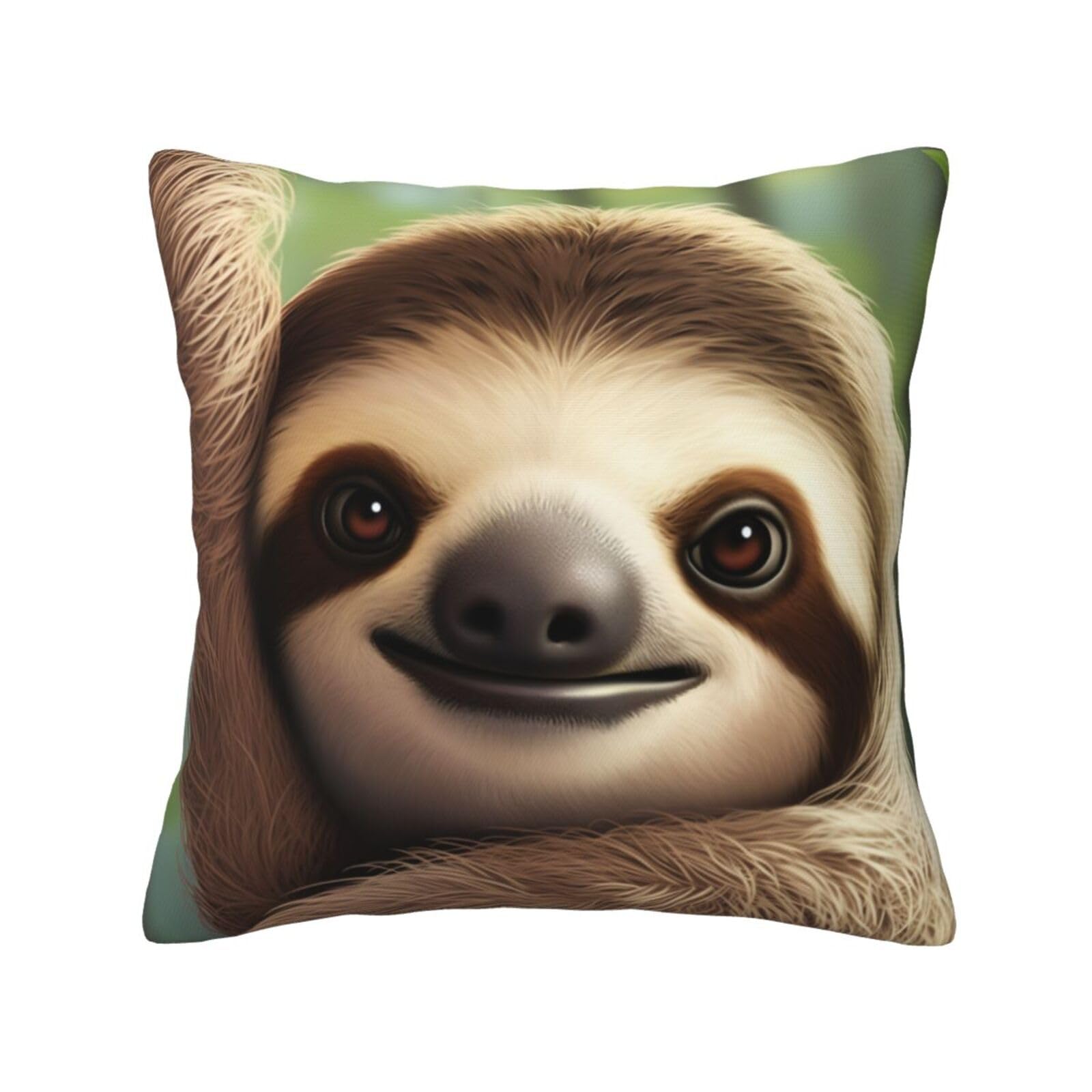 FodPand Cute Sloth Throw Pillow Covers 16"X16" Super Soft Cozy Pillows Case Morden Decorative Cushion Cover for Sofa Couch Bed Home Decor