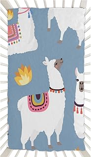 Naughty Alpaca Crib Sheets for Boys, Girls Machine Washable Soft Cozy Microfiber Fitted Crib Sheet for Standard Crib and Toddler Mattresses Boys Girls 28x52 Inch