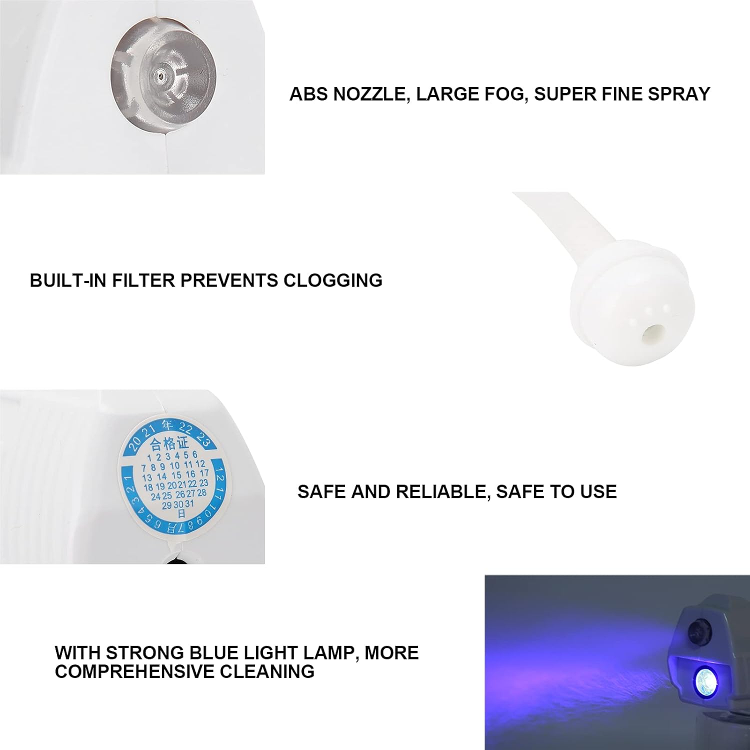 Light Nano Steam Gun Ultra Fine Aerosol Water Mist Trigger Sprayer Electric Sprayer Machine Moisturizing Hair Care Nano Atomizer Sprayer Fogger Machine for Home, Room, Office, School, Car