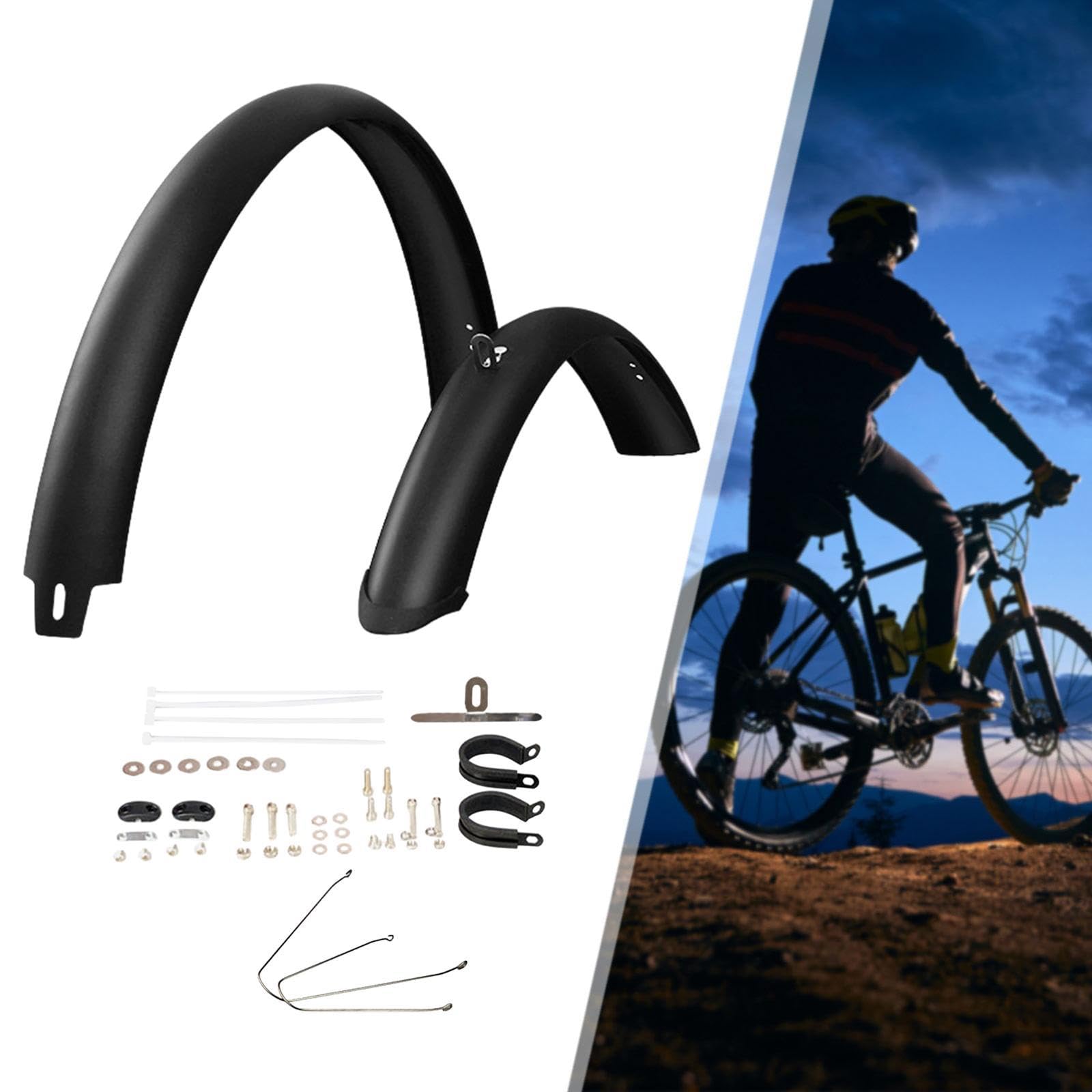 CAQYPVH Road Bicycle Fenders Mountain Bike Mudguards Waterproof Replaces Widen Bicycles Tire Protector Wheel Fenders Bike Fenders Set, for 29inch Bikes