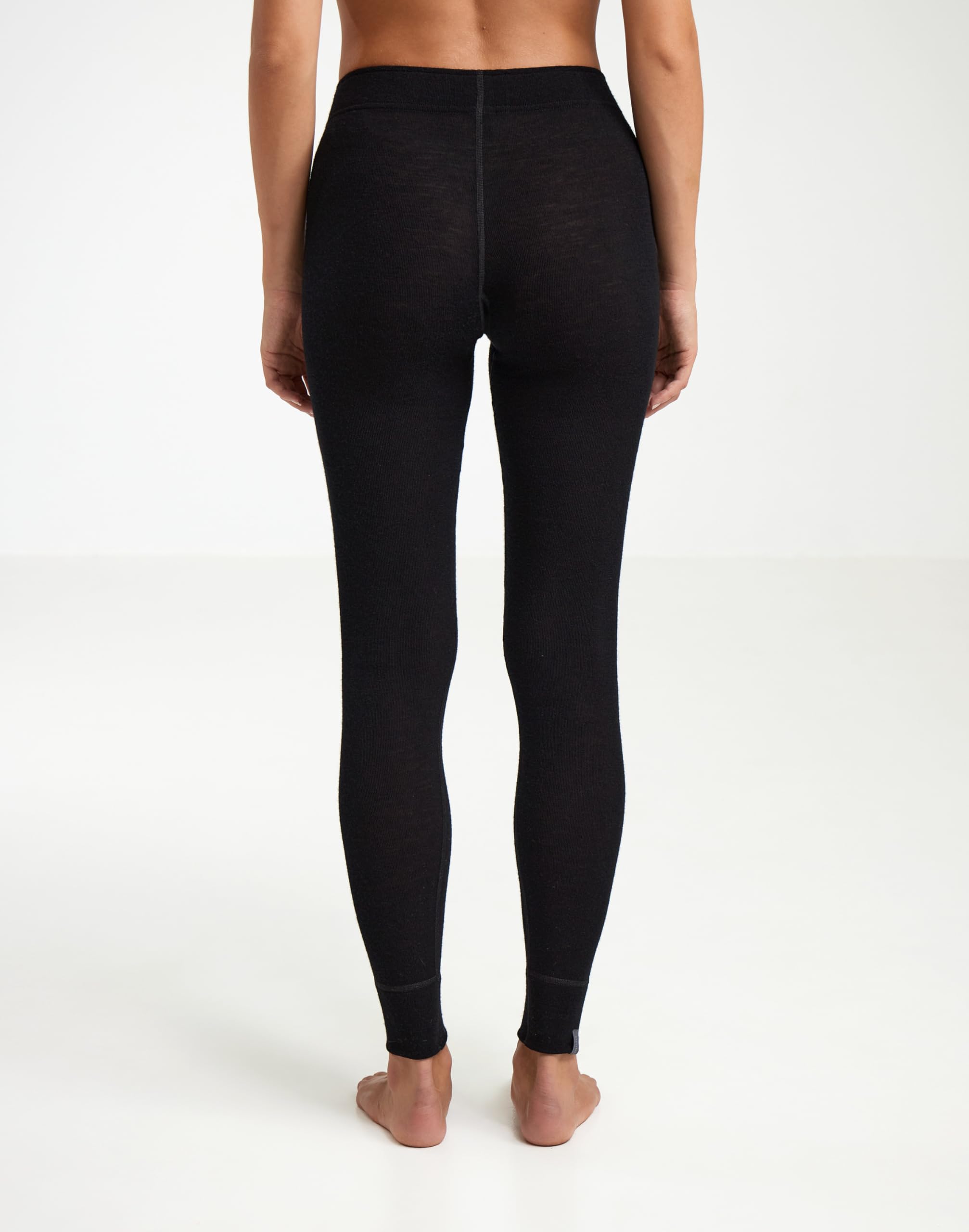 Dilling Damen Merino Leggings 1x1 glatt aus 100% Bio Merinowolle Slim Fit Base Layer atmungsaktiv
