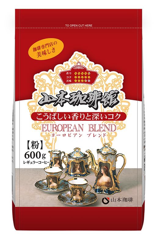 【新品】山本珈琲館　７袋 　　　　ヨーロピアンブレンド粉 600g Amazon.co.jp: 山本珈琲 山本珈琲館ヨーロピアンブレンド粉 600g