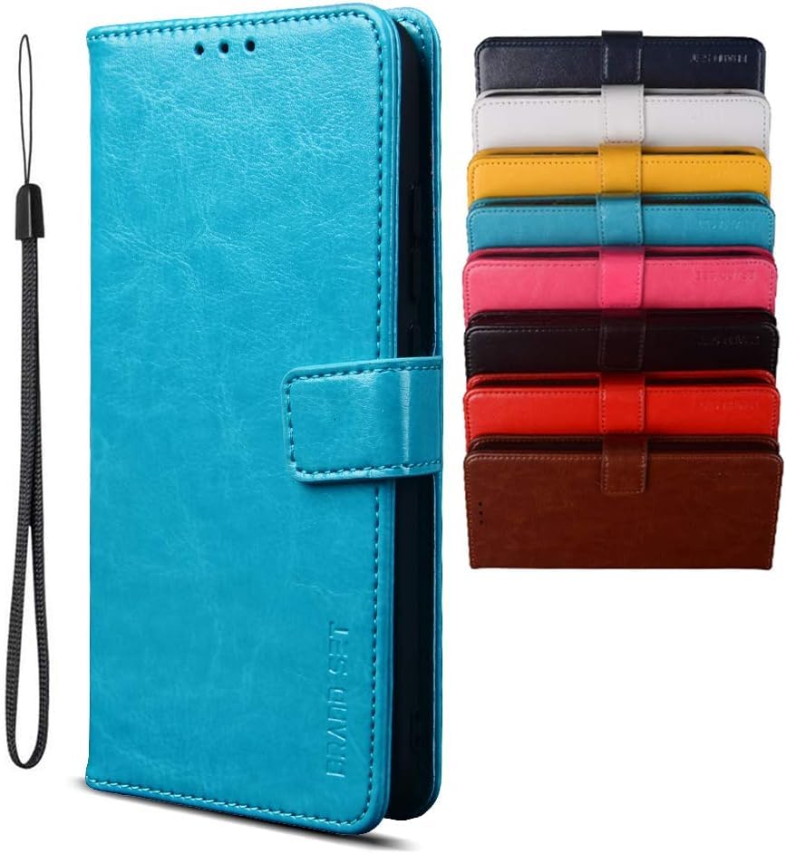 VQWQ Cover per Sony Xperia 1 VI, Custodia a Portafoglio in Pelle PU Slot per Schede Libro Supporto Anti-Graffio con Necklace Chiusura Magnetica Cavalletto Flip Case per Maschio Donna -[KT]-Green
