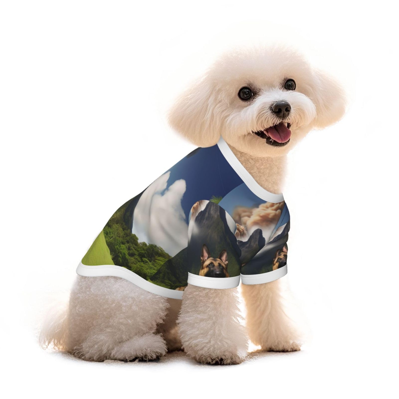 T-shirt en pur coton pour chien évite irritations teckel S